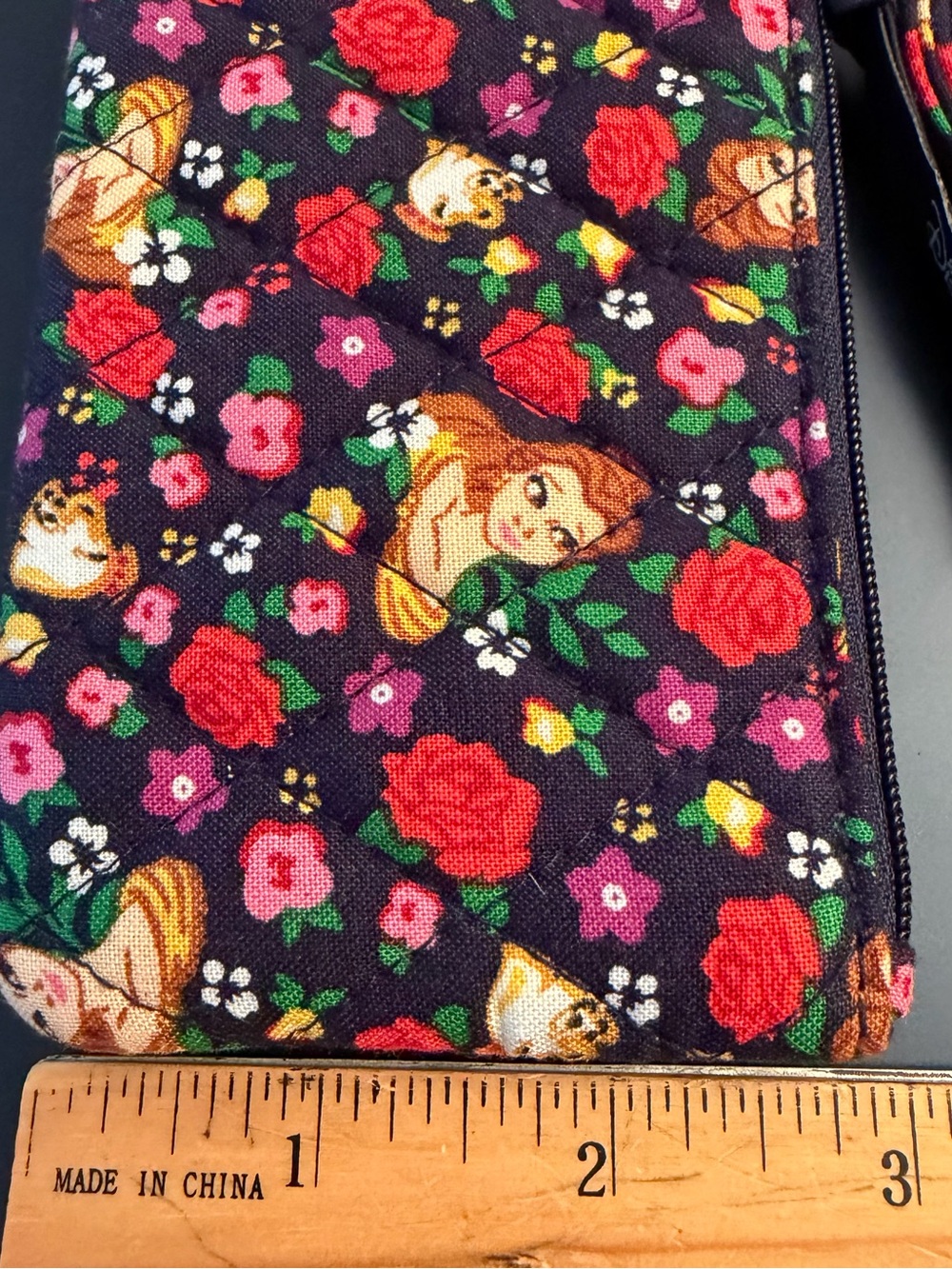 Vera Bradley Disney Zip ID Case Lanyard Belle Rose Floral ~ NWT - Picture 5 of 5